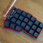 CRKBD Corne BLACK/RED with Black Keycaps Keyboard ASSEMBLED MECHANICAL KEYBOARD
