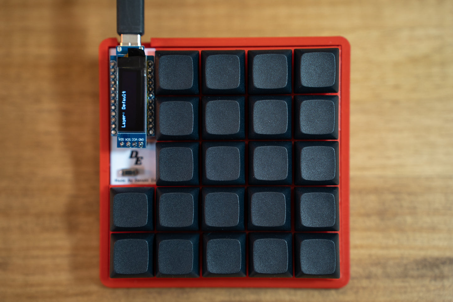 Demacro Macro Pad QMK/VIA Compatible With Full Black Keycaps