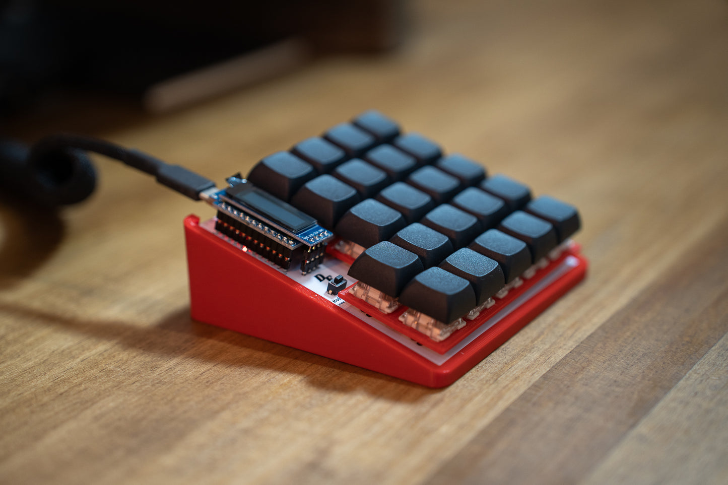 Demacro Macro Pad QMK/VIA Compatible With Full Black Keycaps