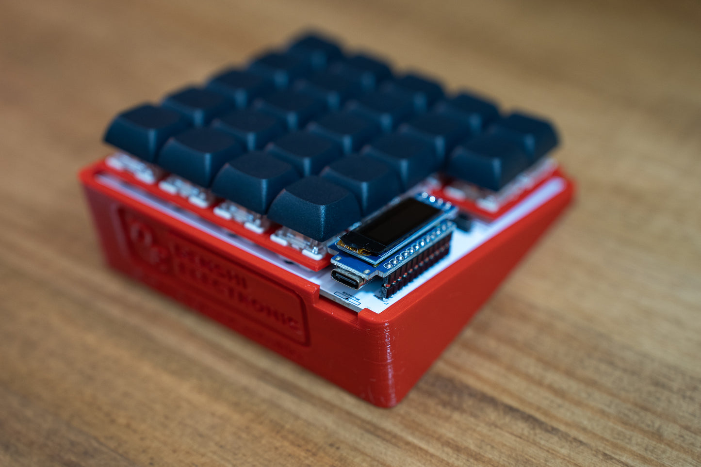 Demacro Macro Pad QMK/VIA Compatible With Full Black Keycaps