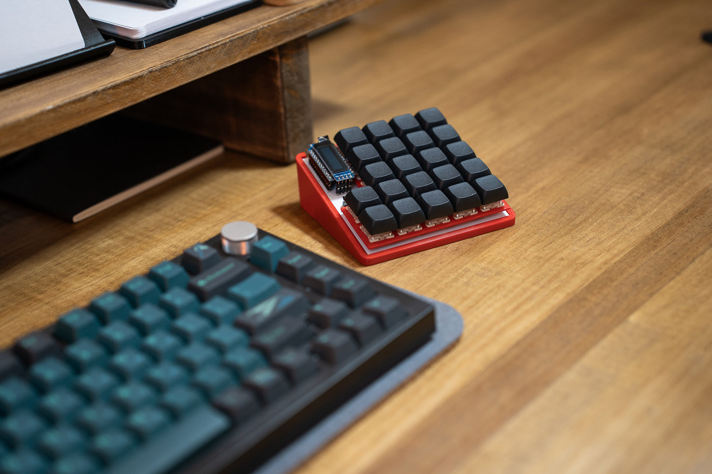 Demacro Macro Pad QMK/VIA Compatible With Full Black Keycaps