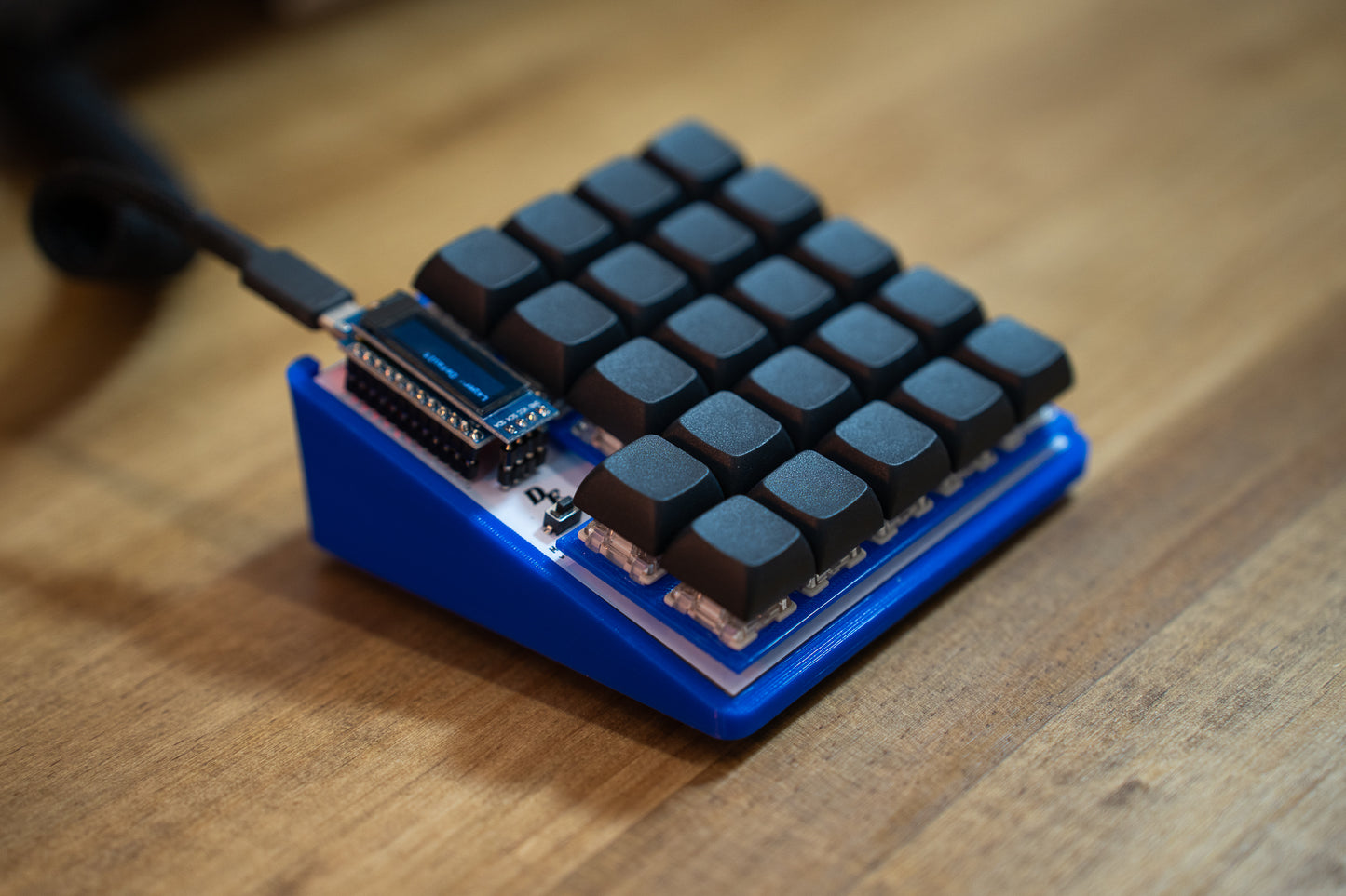 Demacro Macro Pad QMK/VIA Compatible With Full Black Keycaps