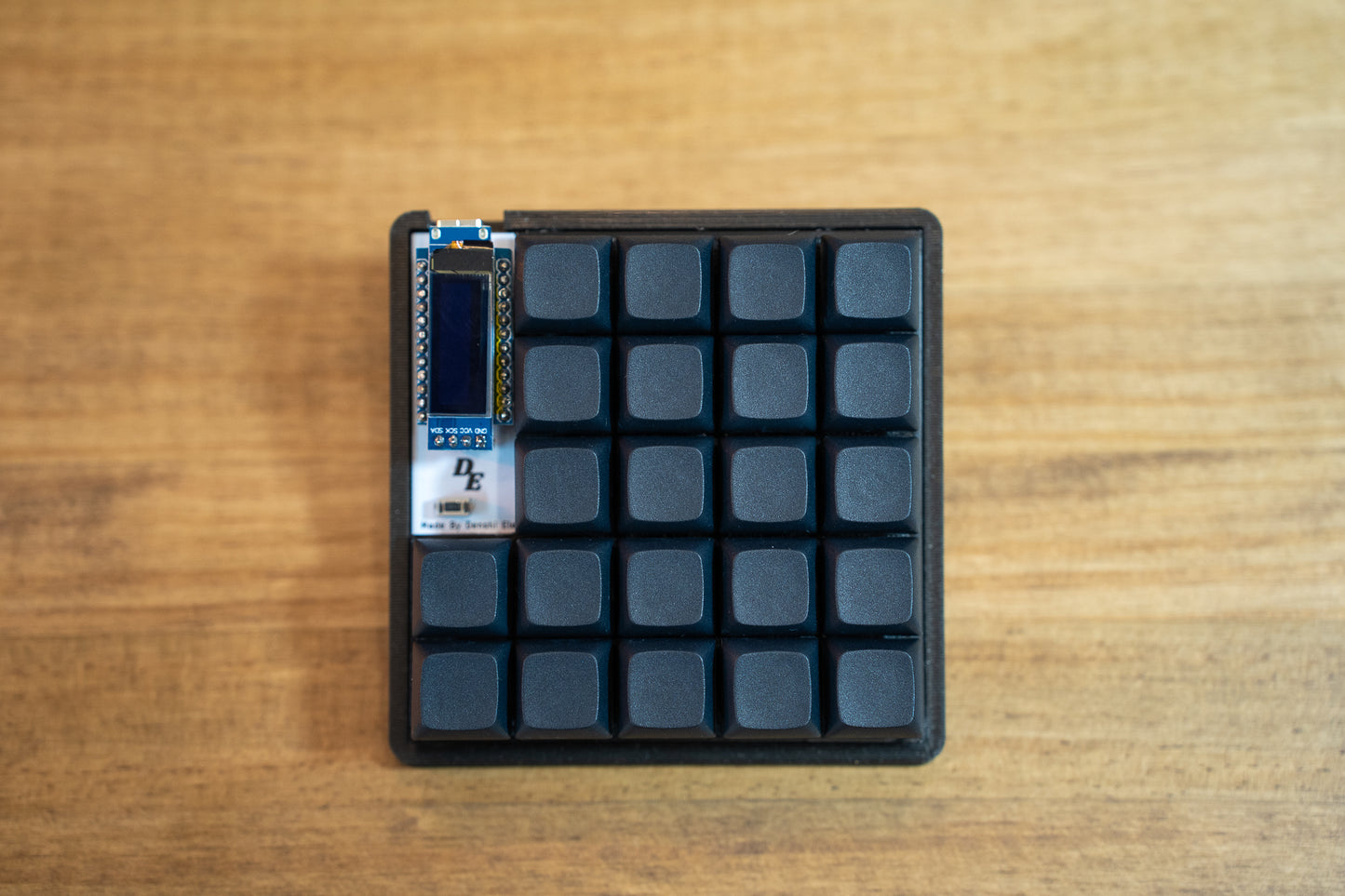 Demacro Macro Pad QMK/VIA Compatible With Full Black Keycaps