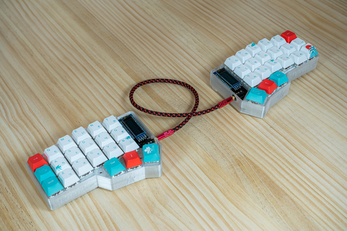 CRKBD Corne With Coral Sea Ergo ANSI ASSEMBLED MECHANICAL KEYBOARD