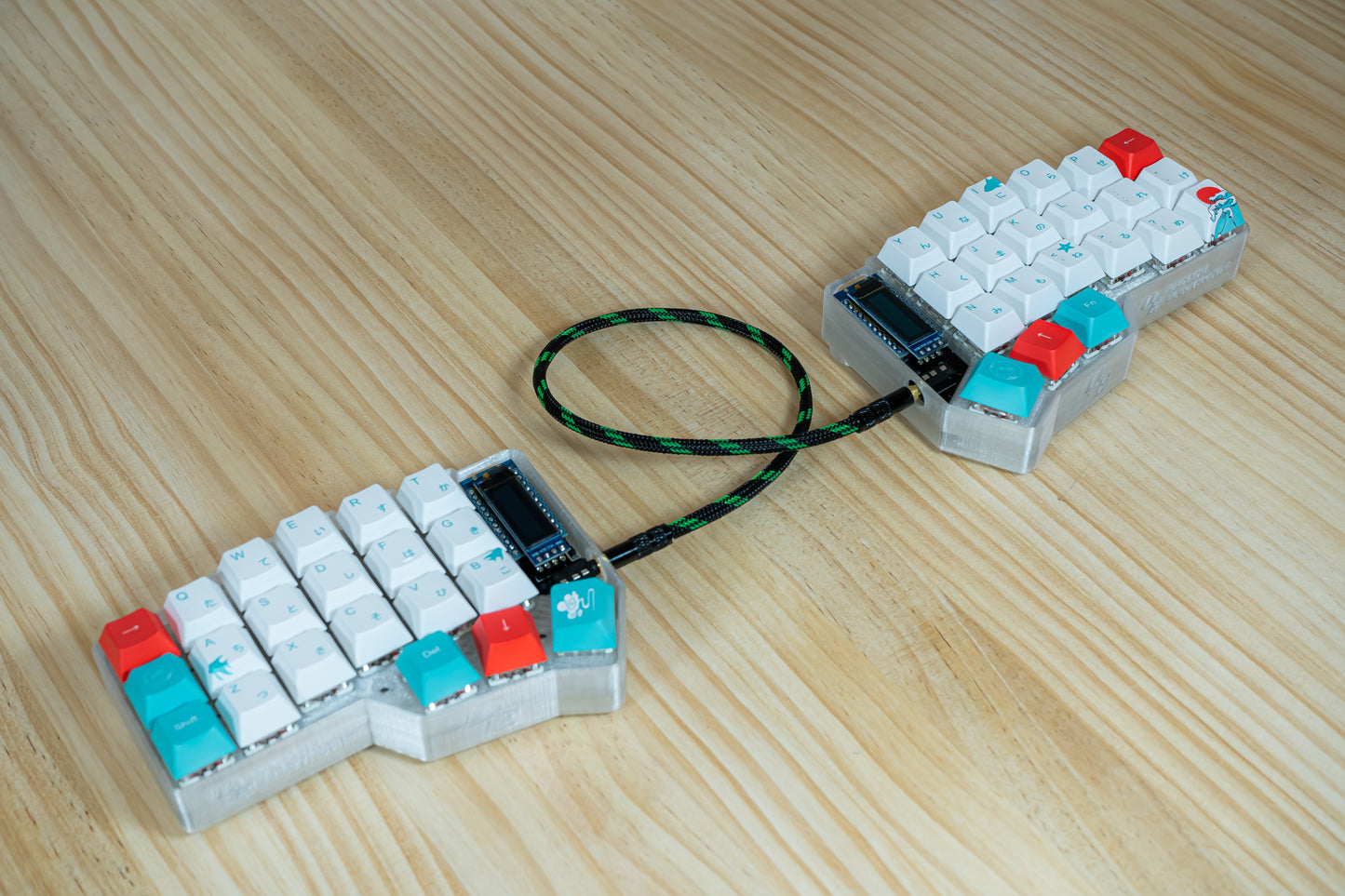 CRKBD Corne With Coral Sea Ergo ANSI ASSEMBLED MECHANICAL KEYBOARD
