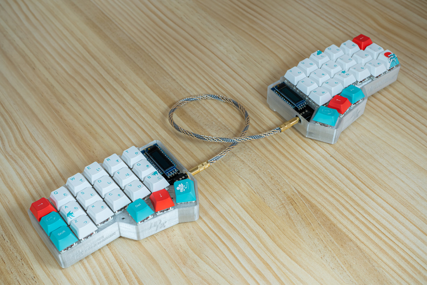 CRKBD Corne With Coral Sea Ergo ANSI ASSEMBLED MECHANICAL KEYBOARD