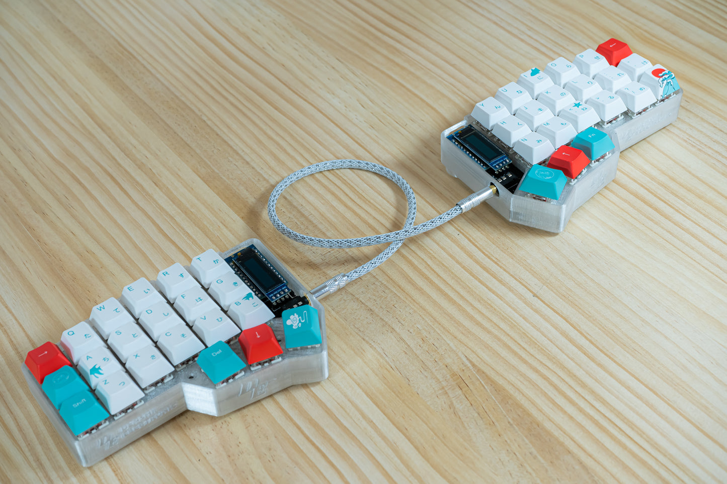 CRKBD Corne With Coral Sea Ergo ANSI ASSEMBLED MECHANICAL KEYBOARD