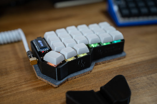 CRKBD Corne Black & White ASSEMBLED MECHANICAL KEYBOARD