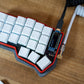 CRKBD Corne BLACK/RED with White Keycaps ASSEMBLED MECHANICAL KEYBOARD