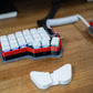 CRKBD Corne BLACK/RED with White Keycaps ASSEMBLED MECHANICAL KEYBOARD