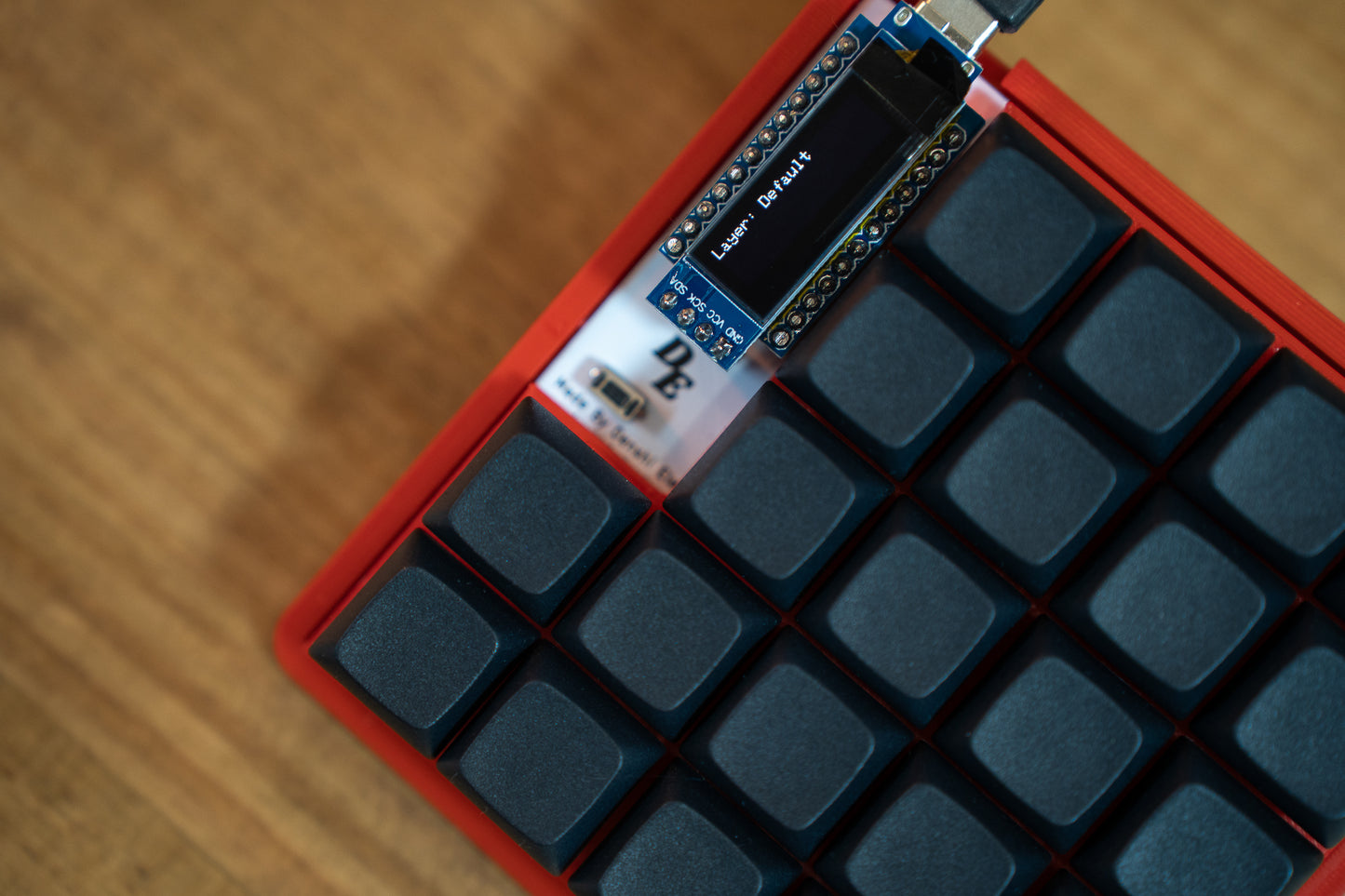 Demacro Macro Pad QMK/VIA Compatible With Full Black Keycaps