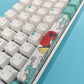 DE61C WITH JAPANESE CORAL SEA / ASSEMBLED 60% MECHANICAL KEYBOARD