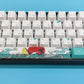 DE61C WITH JAPANESE CORAL SEA / ASSEMBLED 60% MECHANICAL KEYBOARD