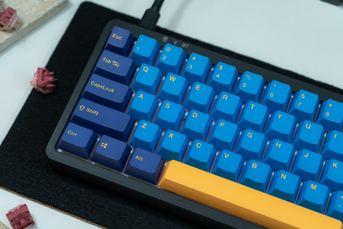 PBT DOUBLESHOT OEM PROFILE MACAW KEYCAPS SET