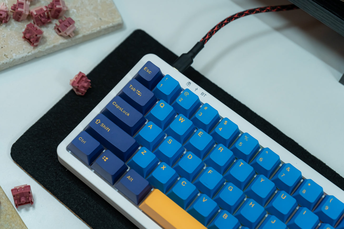 PBT DOUBLESHOT OEM PROFILE MACAW KEYCAPS SET