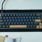 KF068 WITH PBT BLUE / RED SAMURAI KEYCAPS / WIRELESS ASSEMBLED 65% HOT-SWAP MECHANICAL KEYBOARD