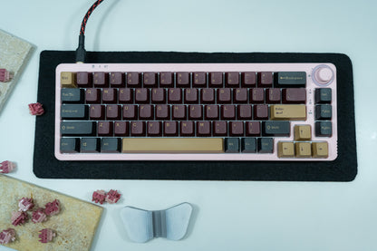 KF068 WITH PBT BLUE / RED SAMURAI KEYCAPS / WIRELESS ASSEMBLED 65% HOT-SWAP MECHANICAL KEYBOARD