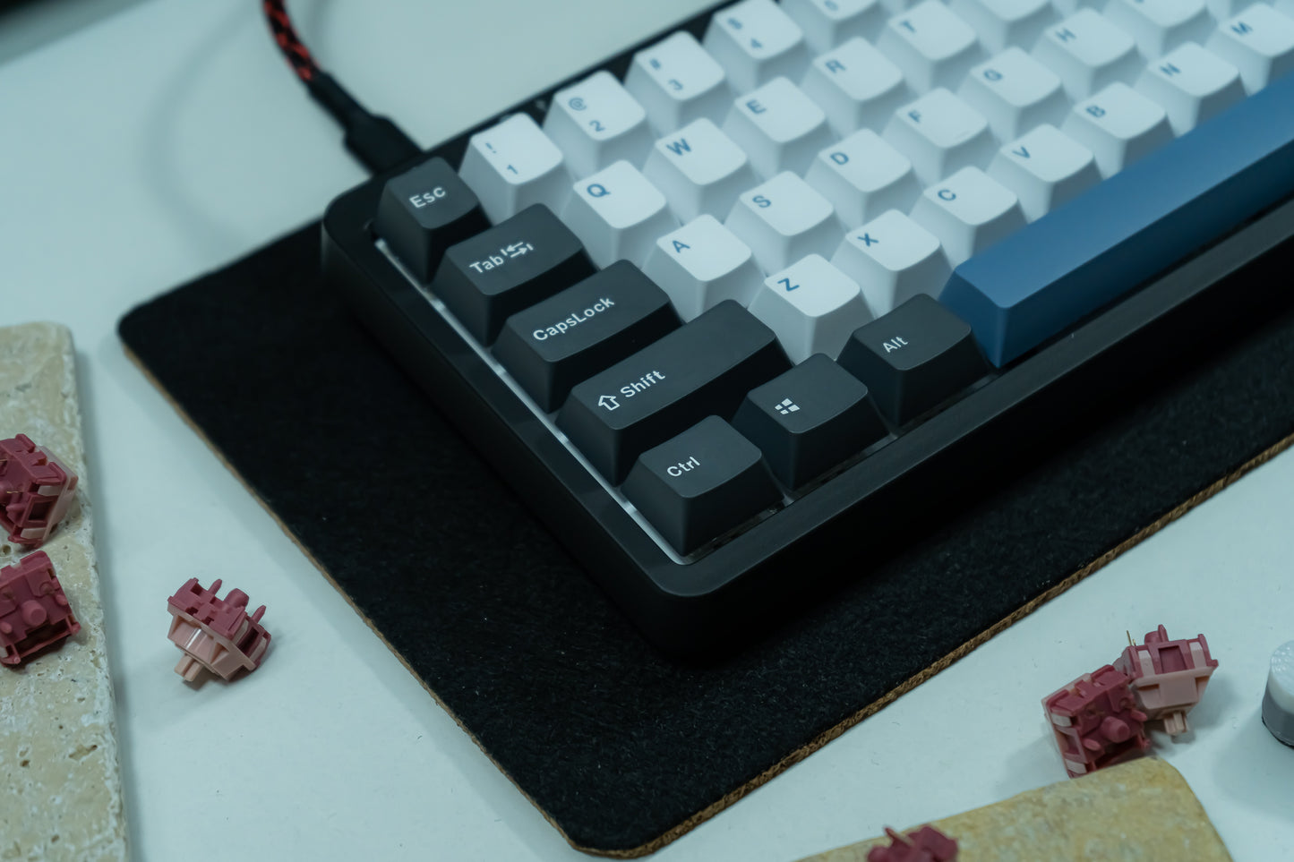 PBT DOUBLESHOT OEM PROFILE ARTIC KEYCAPS SET