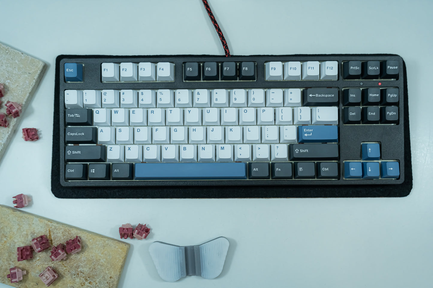 PBT DOUBLESHOT OEM PROFILE ARTIC KEYCAPS SET