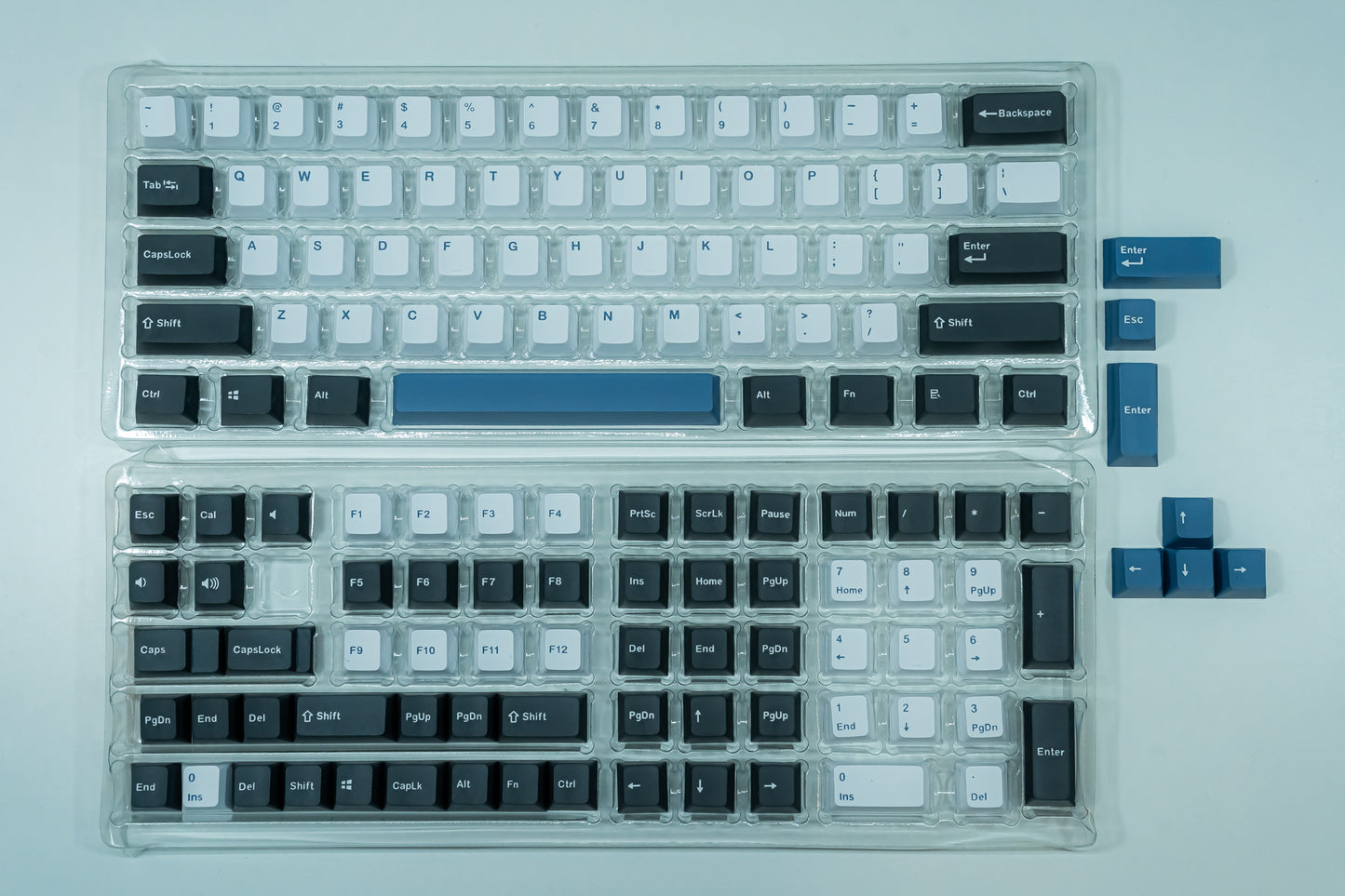 PBT DOUBLESHOT OEM PROFILE ARTIC KEYCAPS SET