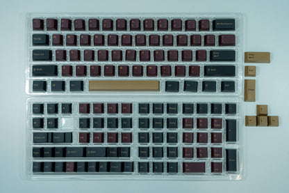 PBT DOUBLESHOT OEM PROFILE BLUE SAMURAI / RED SAMURAI KEYCAPS SET