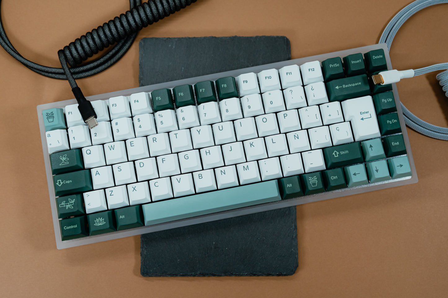 YMD75 V3 QMK/VIA WITH GREEN LOTO ISO ES / ASSEMBLED 75% HOT-SWAP MECHANICAL KEYBOARD 