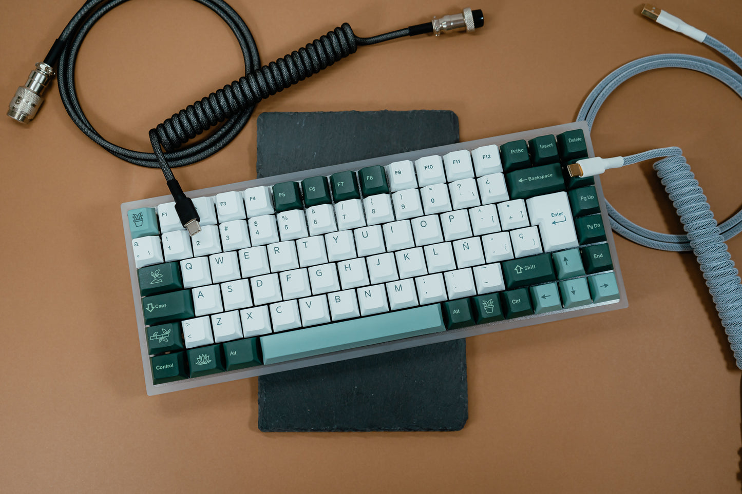 YMD75 V3 QMK/VIA WITH GREEN LOTO ISO ES / ASSEMBLED 75% HOT-SWAP MECHANICAL KEYBOARD 