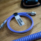 CLEAR PURPLE SYMMETRICAL AV CABLE