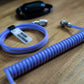 CLEAR PURPLE SYMMETRICAL AV CABLE