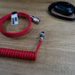 GLOW RED SYMMETRICAL AV CABLE