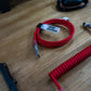 GLOW RED SYMMETRICAL AV CABLE
