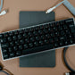 DE64 / ALUMINIUM CASE WITH JAPANESE WOB ISO ES / ASSEMBLED 60% MECHANICAL KEYBOARD
