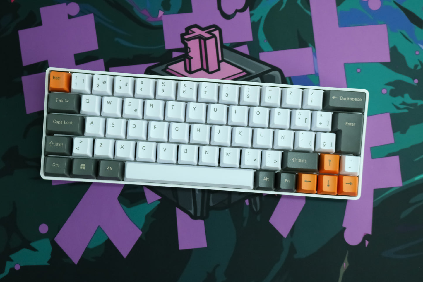 KEYCAPS RETRO ORANGE ISO ES