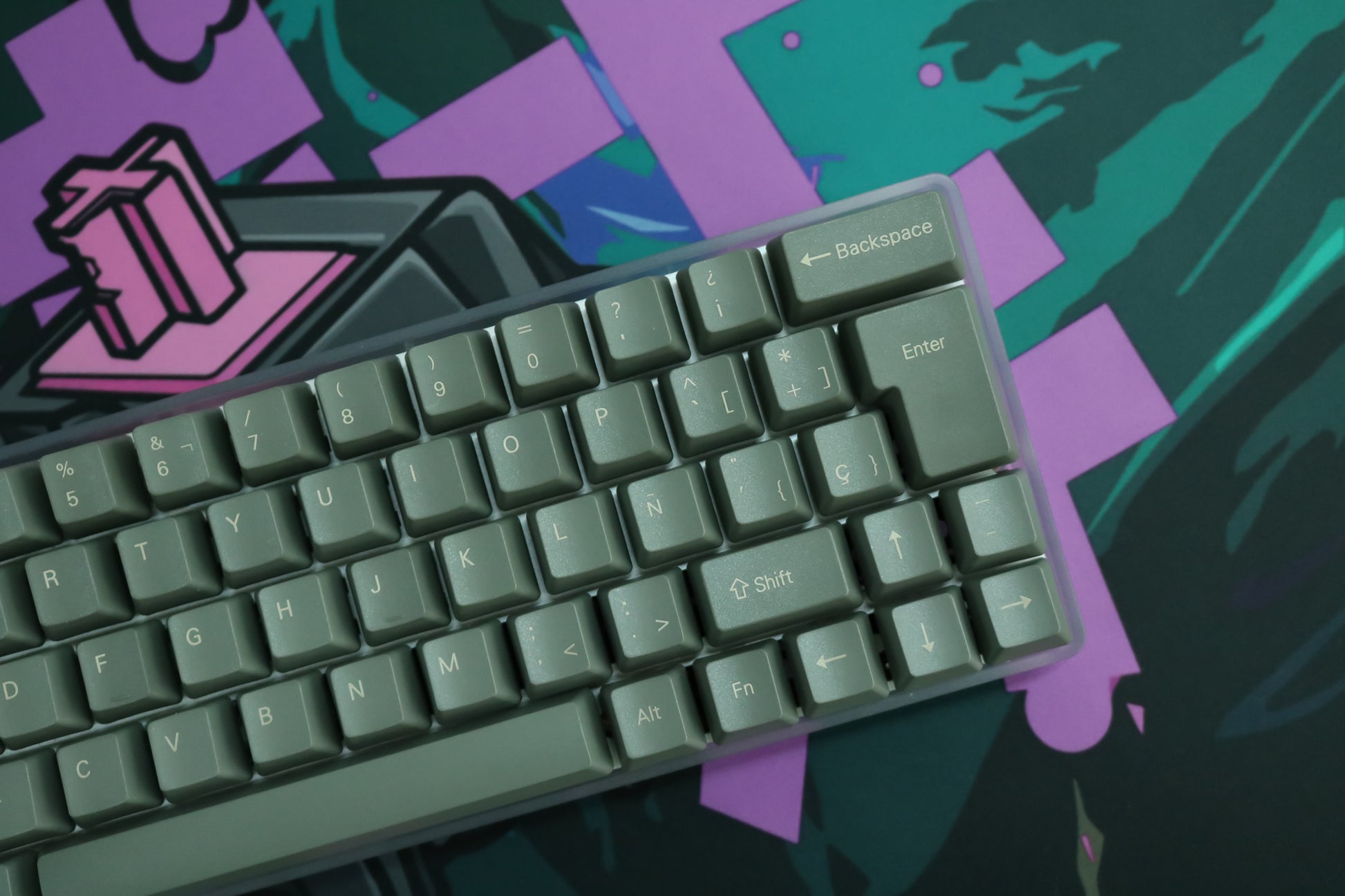 ▷ Teclado Mecanico ISO ESPAÑOL 60% Retro en OFERTA!! – Denshi electronic