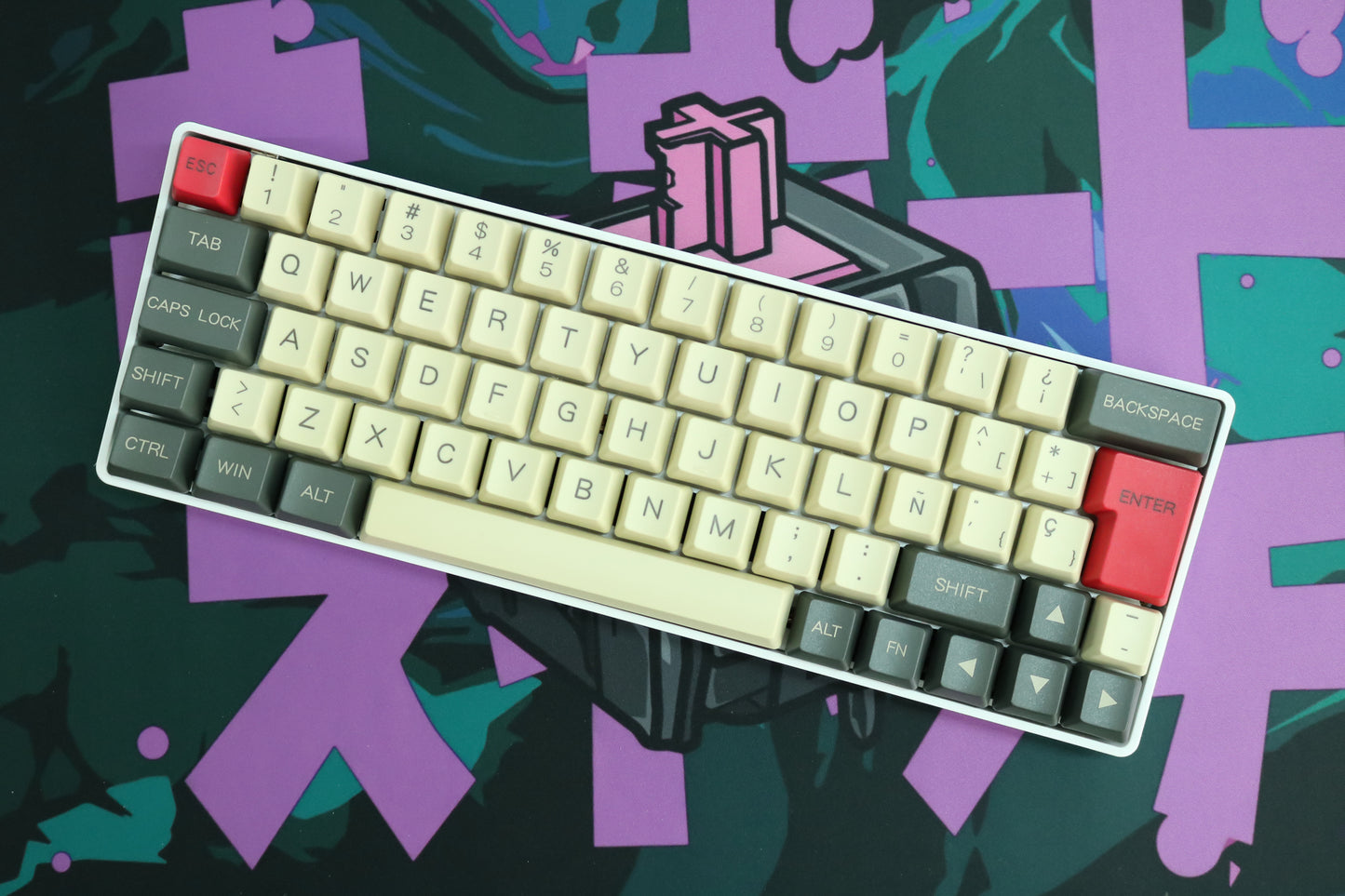 KEYCAPS RETRO BLACK & RED ISO ES / ANSI