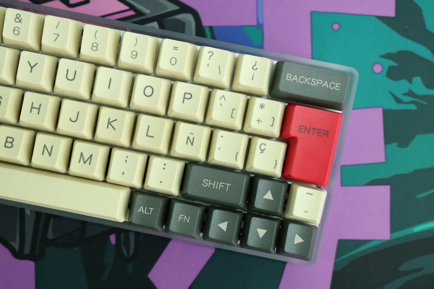 KEYCAPS RETRO BLACK & RED ISO ES / ANSI