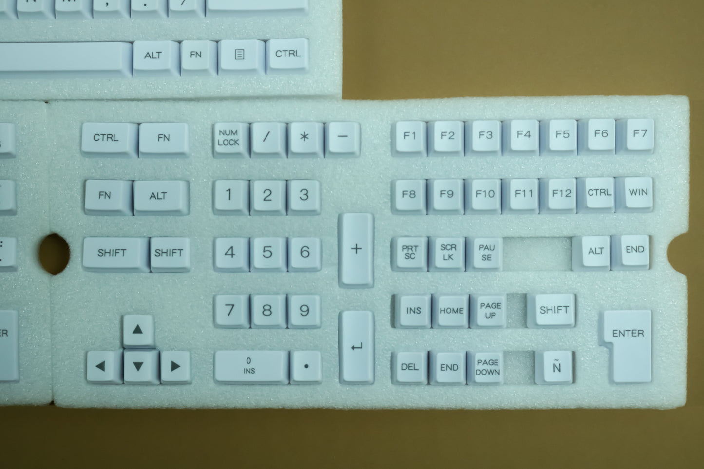 KEYCAPS RETRO FULL WHITE ISO ES / ANSI