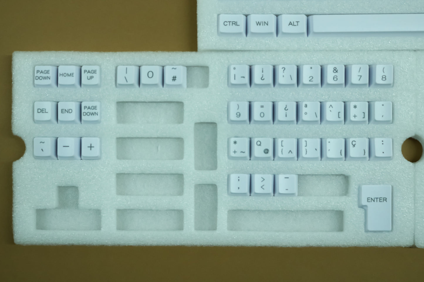 KEYCAPS RETRO FULL WHITE ISO ES / ANSI